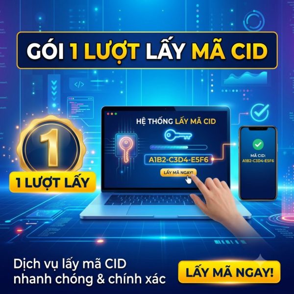 Gói 1 lượt lấy mã CID