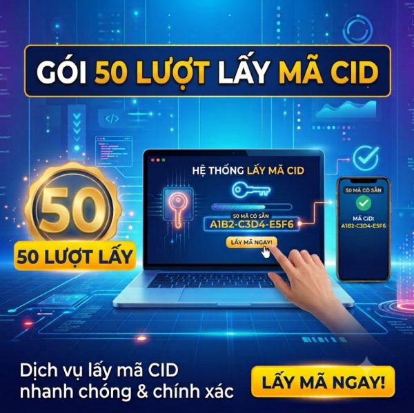 Gói 50 lượt lấy mã CID
